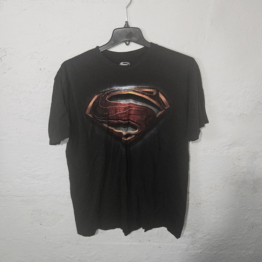 Superman Man Of Steel Mens 2xl T-Shirt DC Universe Justice League Graphic Tee
